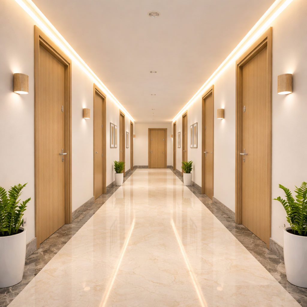 oświetlenie korytarzy