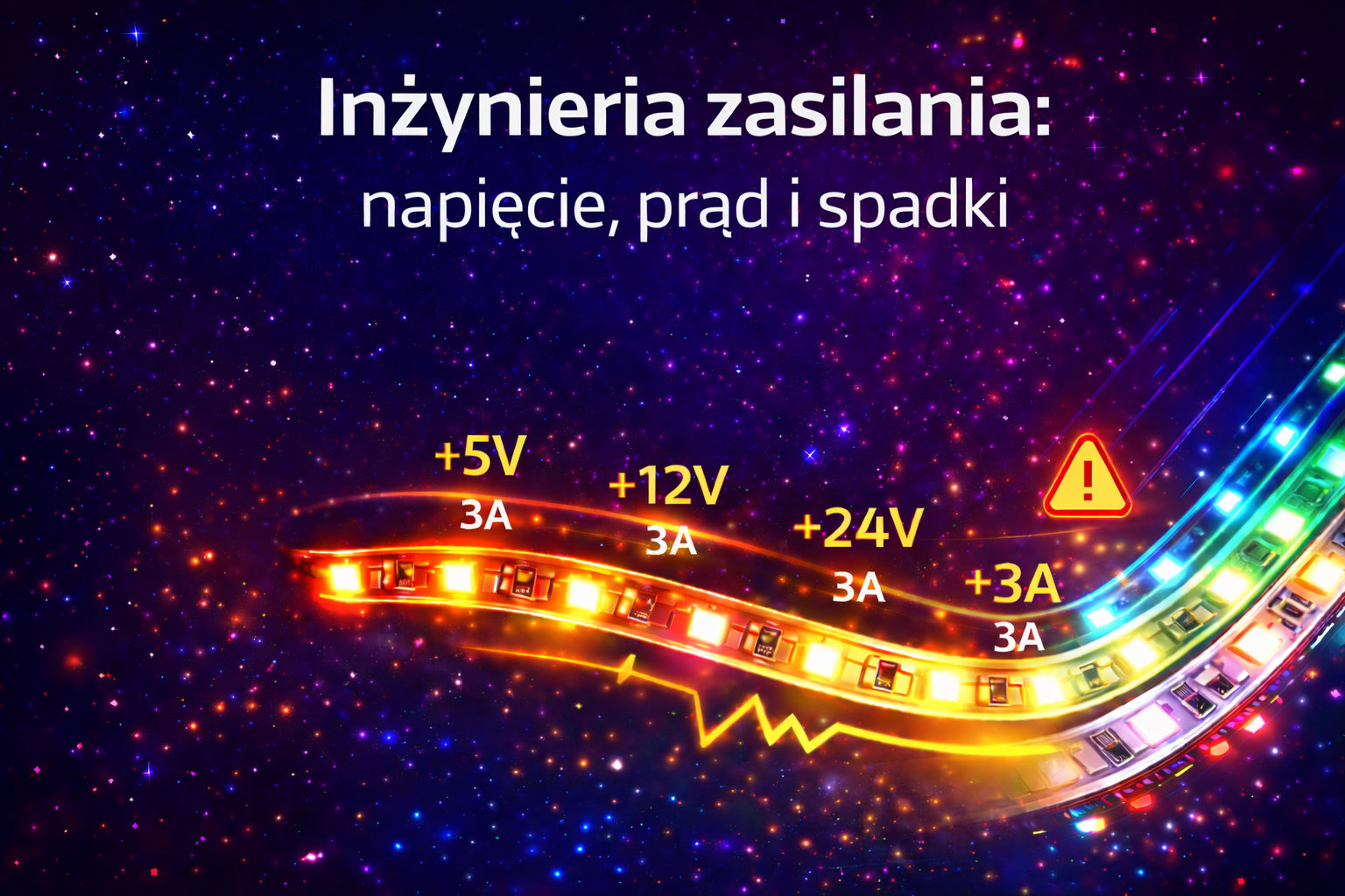 Inżynieria zasilania: napięcie, prąd, spadki